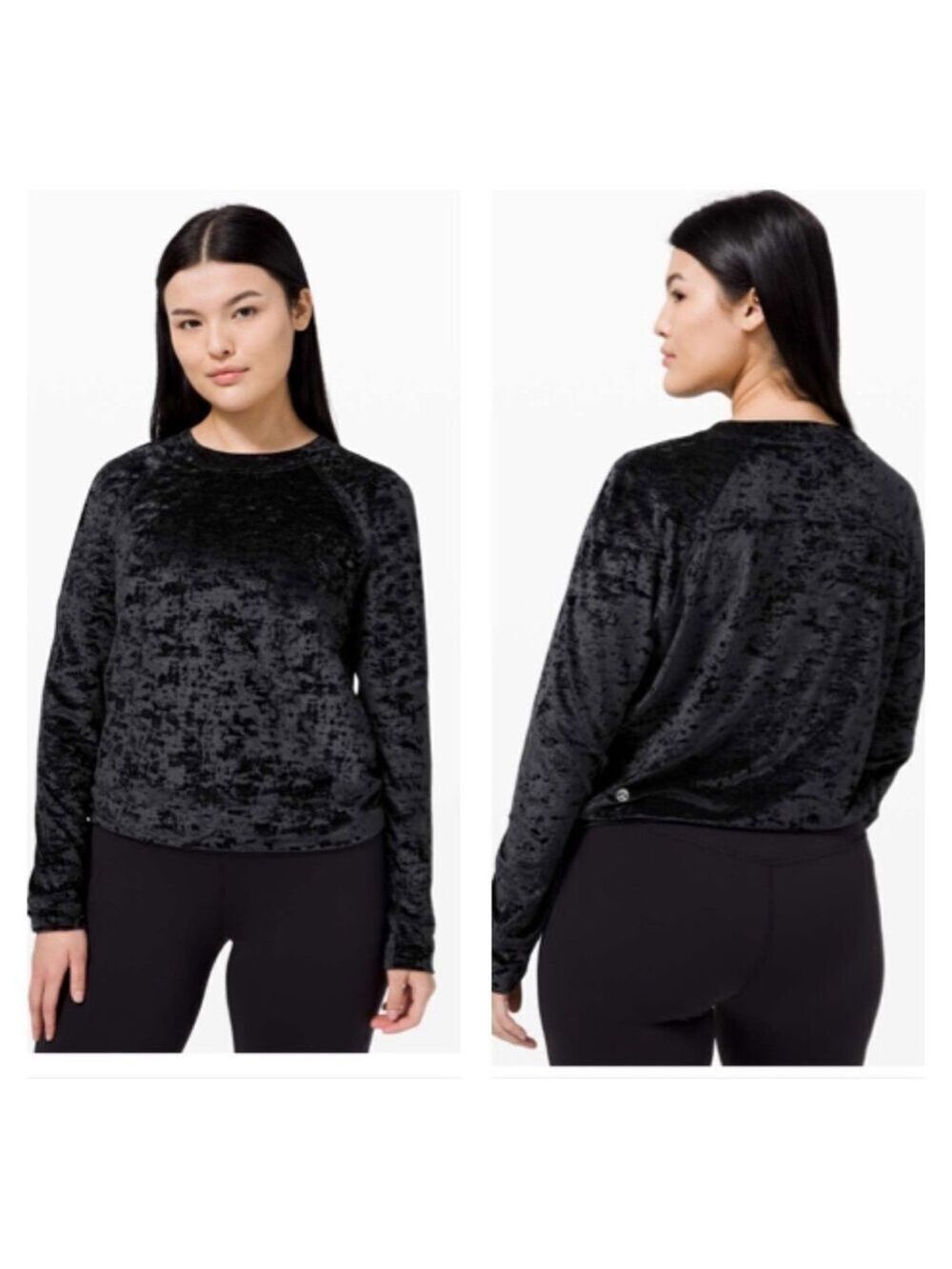 Lululemon Warm Down Crew Crushed Velvet
Black Size 8